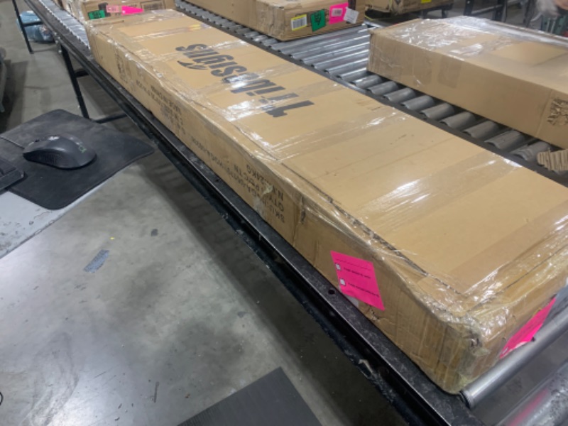 Photo 1 of Tribesigns Modern Computer Desk, 63 x 31.5 inch Large Office Desk Computer Table Study Writing Desk Workstation for Home Office, Rustic/Black 63*31.5 inch Rustic + Black