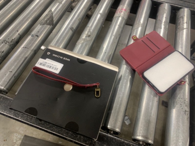 Photo 1 of Defencase Compatible with iPhone 13 Pro Case Wallet with RFID Blocking Card Holder for Women Men, Soft PU Leather Magnetic Snap Flip Zipper Strap Wallet Phone Case Fit for iPhone 13 Pro 6.1", Wine Red