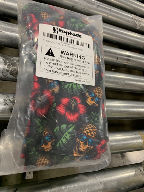 Photo 1 of ROYMADE Golf Club Head Covers 3 Pack Waterproof Cloth Head Covers for Driver/Fairway Wood/Hybrid Fit All Golf Clubs Headcover #1#3#5 for All Brands (Pineapple Style)