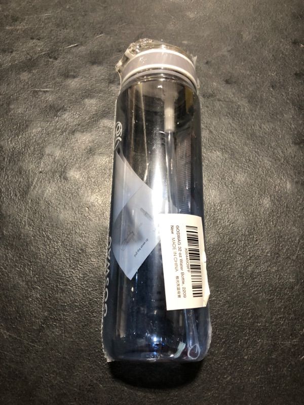 Photo 1 of GOSWAG Water Bottles, 32 oz Motivational Sports Water Bottle with Straw and Time Marker to Remind You to Drink, Comes with Carry Strap, Leakproof