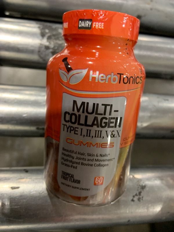 Photo 2 of Herbtonics Multi Collagen for Women - Biotin Gummies for Hair Skin & Nails - Collagen Supplements for Women - Supports Hair Growth & Healthier Skin - 60 Gummies EXP-05/2026