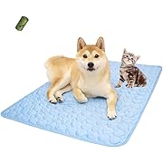 Photo 1 of MICROCOSMOS Summer Cooling Mat & Sleeping Pad- Water Absorption Top, Materials Safe, Easy Carry, EZ Clean. Keep Cooling for Pets, Kids and Adults.(Blue, 40" x 28")
