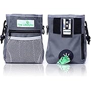 Photo 1 of – Dog Treat Training Pouch – Easily Carries Pet Toys, Kibble, Treats – Built-In Poop Bag Dispenser – 3 Ways To Wear – Grey
