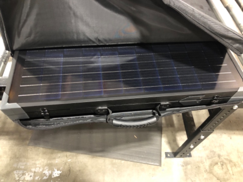 Photo 1 of Duracell 100W Solar Panel for Duracell Portable Power Stations, High Conversion Efficiency, Durable and Foldable for Camping, Backyard, Power Outages, Home Emergency Kits, and Outdoor Adventures