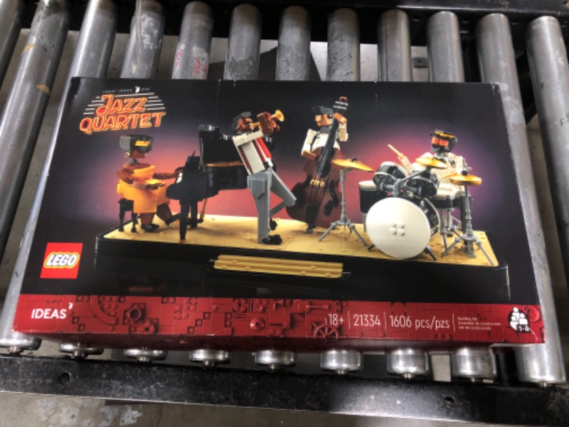 Photo 1 of LEGO Ideas Jazz Quartet, Building Set for Adults Featuring Buildable Stage with 4 Band Musician Figures, Includes Piano, Double Bass, Trumpet, and Drum Kit Instruments, Great for Home Display, 21334