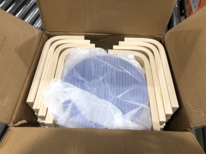 Photo 1 of Kigley 12 Inch Bentwood Stacking Stool for Kids Colored Durable Round Nesting Stool Flexible Wood Stackable Stool Chairs for Playroom Daycare Home Classroom(Colorful,8 Pcs)