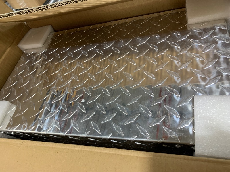 Photo 1 of Garvee 20 Inch Aluminum Diamond Plate Tool Box With Lock and Keys, Heavy Duty Waterproof Truck Storage Organizer Chest for Pick Up Truck Bed, Rv Trailer/Van With Side Handle