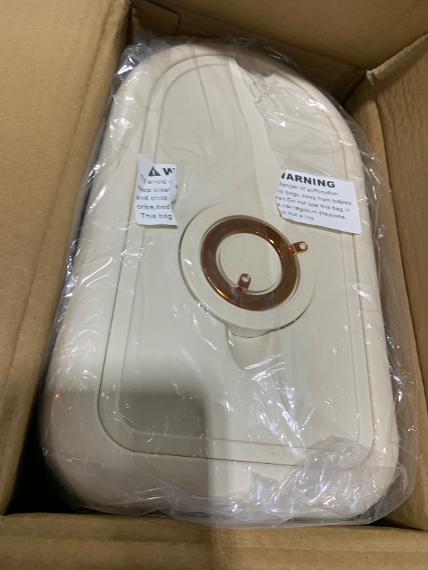 Photo 1 of Triiter 25Lbs Rice Dispenser,Large Rice Container with Measuring Cup,Moisture Proof Cereal Dispenser Storage with Time Scale,Dry Food Dispenser,Kitchen Organization Home Pantry Rice Corn(Cream White)