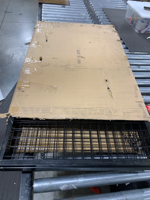 Photo 1 of Grid Wall Panels - 2 Packs 2' x 6' Gridwall Panels Wire Grid Panel, Wire Grid Wall Display Rack for Craft Shows with Movable Floorstanding, Reinforced Frame Art Display Panels with 15 Hooks