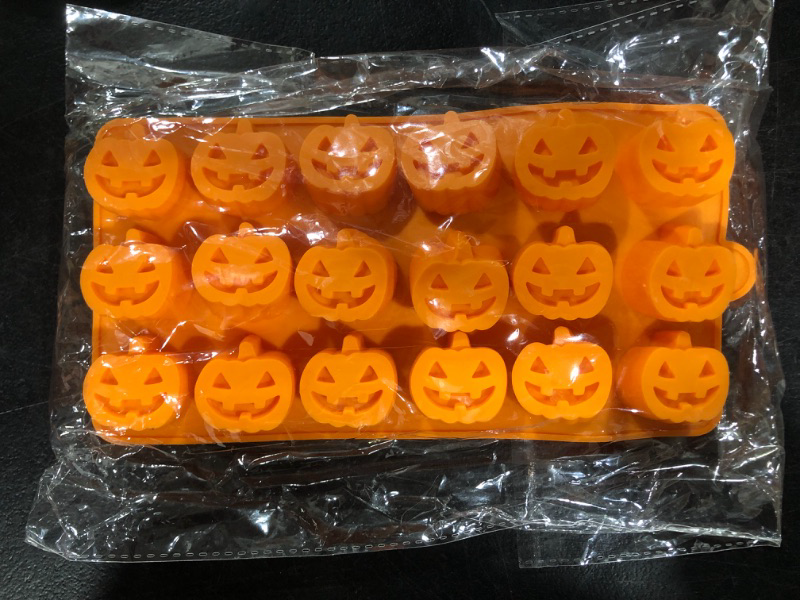 Photo 2 of 2-Pack Silicone Molds for Halloween 18 Pumpkins - 1.2" BPA Free Baking & Freezing 3D Pumpkin Designs | Perfect for Festive Culinary Delights | Halloween Candy Jello Chocolate Soap Candle Molds