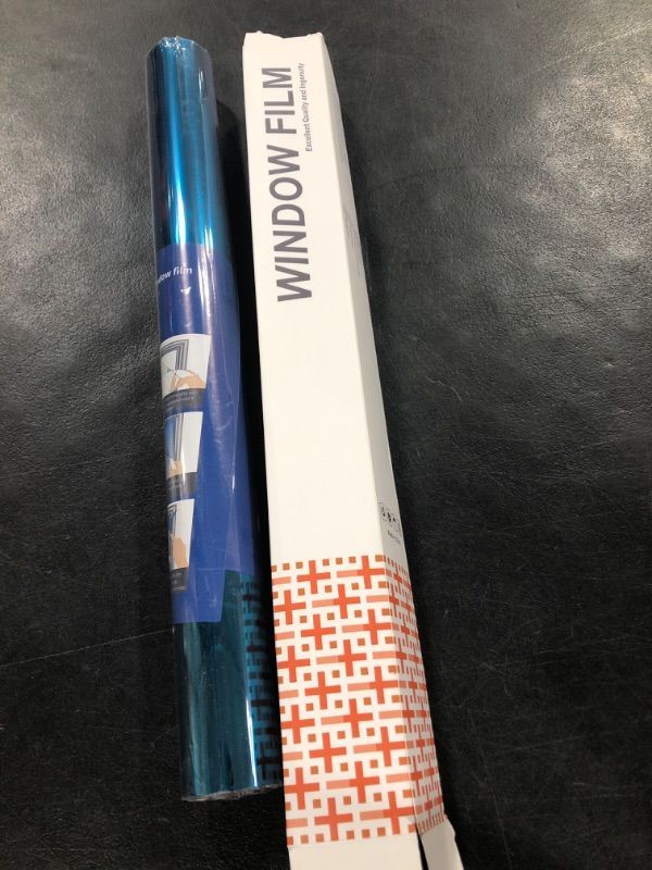 Photo 1 of Sun Blocking Privacy Window Film: One Way Window Tint for Home, Daytime Window Privacy See Out Not in Cling Mirror Reflective Anti UV Glass Sticker for Car & Office(Royal Blue, 17.5 Inch x 13.1 Feet)