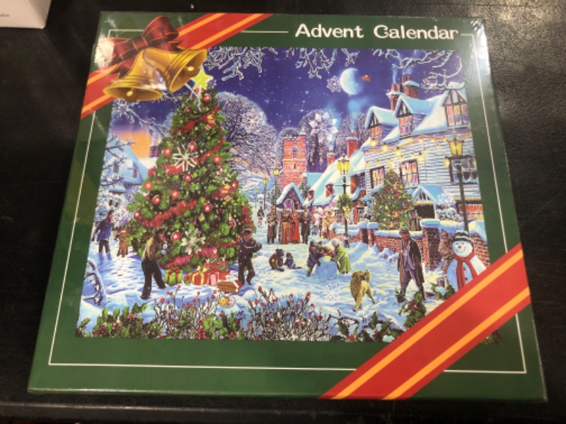 Photo 2 of 1008 Pcs Christmas Jigsaw Puzzle Advent Calendar 2024 for Adults Women Kids Teens 24 Day Christmas Countdown Adult Men Advent Calendar Puzzle 2024 Christmas Advent Puzzle Gifts for Teen Boys Girls