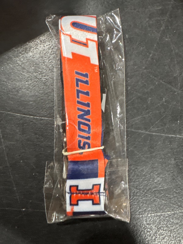 Photo 2 of Rico Industries NCAA Illinois Fighting Illini 19" x 1" Premium Unisex-Adult Safety Breakaway Lanyard - Flash