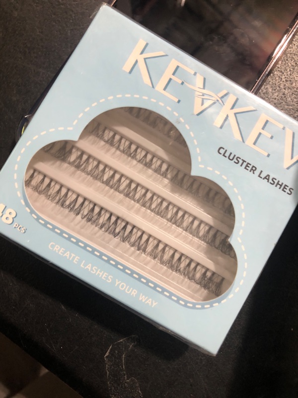 Photo 2 of KevKev Lash Clusters 48 Pcs Cluster Lashes Eyelash Clusters DIY Cluster Eyelash Extensions Individual Lashes Soft and Comfortable (Humid,D-10-16mix)