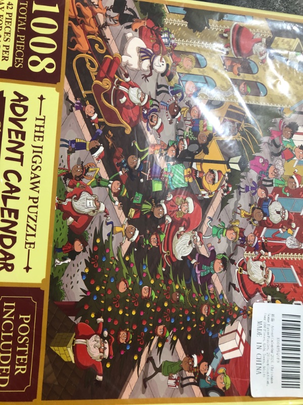 Photo 1 of EXUN Advent Calendar 2024, Christmas Scene Jigsaw Puzzles, 24 Days Countdown, Over 1000 Pieces, Kids, Teens, Adults