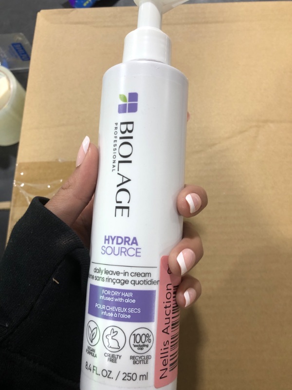 Photo 2 of Biolage Hydra Source Daily Leave-In Cream | Smooths Dry, Frizzy Hair & Prevents Breakage | Paraben-Free | For Fine To Medium Hair | Vegan | Helps Repair Split Ends | Salon Treatment | 8.5 Fl. Oz