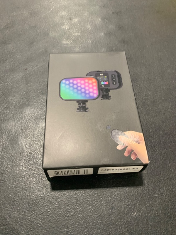 Photo 1 of KraftGeek RGB Video Light, Rechargeable LED On-Camera Light with Soft Box, Adjustable Hue & Brightness, 2000 mAh, 4 Cold Shoe Slots, 1/4" Screw Mount Adapter, LED Screen Portable Phone Selfie Light