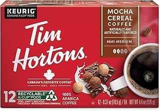 Photo 1 of Tim Hortons Mocha Cereal Flavored Coffee, Single-Serve K-Cup Pods Compatible with Keurig Brewers, 12ct K-Cups - BBD 05 FEB 2025