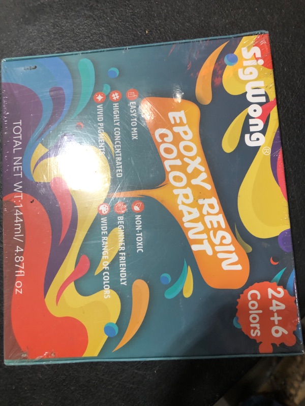 Photo 1 of Epoxy Resin Pigment - 24 Colors Liquid Translucent Epoxy Resin Colorant, Highly Concentrated Dye for DIY Jewelry Making, Paint, Craft - 6ml Each, with 6 Colors Resin Glitter