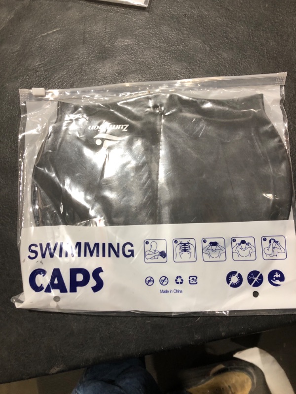 Photo 1 of Silicone Swim Cap for Men &Women,3D Ergonomic Design Swimming Caps with Ear Plug and Nose Clip Suit for Long Hair