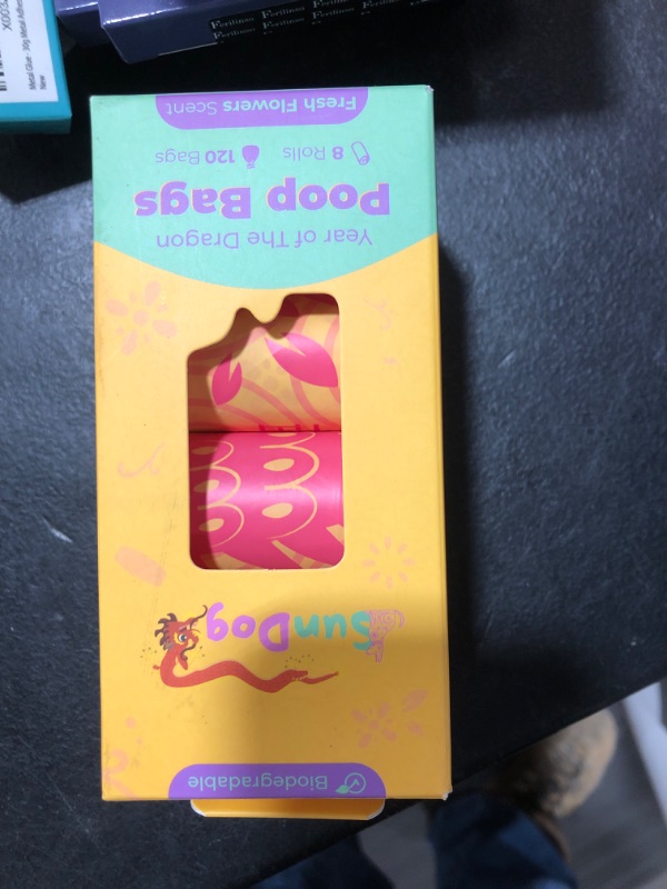 Photo 1 of SunDog Year of Dragon 100% Plant Based Scented Poop Bags - Poop Bags for Dogs, Leakproof Doggie Poop Bags, Limited Edition Dog Bags for Poop, 8 Rolls of Dog Poop Bag