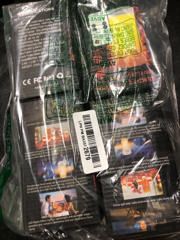 Photo 1 of Kitmose 4X LED Flame Effect Light , USB Rechargeable 4 Modes Flickering Flame Candle Lantern with Remote Timer Gravity Sensing Effect Magnetic Base Waterproof Dimmable Outdoor Hanging Lamps Camping