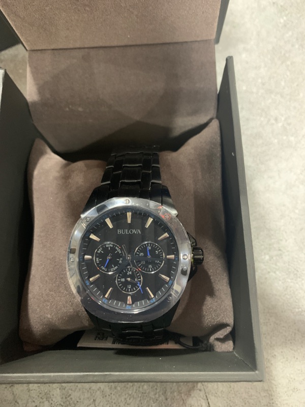 Photo 1 of Bulova Men's 98C121 Sport Analog Display Japanese Quartz Black Watch
