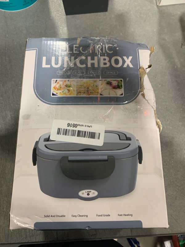 Photo 1 of Vingud Electric Lunch Box, 3 in 1 Heated Lunch Box for adults, Portable Heating Lunch Box with 1.5L Removable Stainless Steel Container for Office/Car/Truck, 110V 24V 12V, 80W-60W, Black Grey