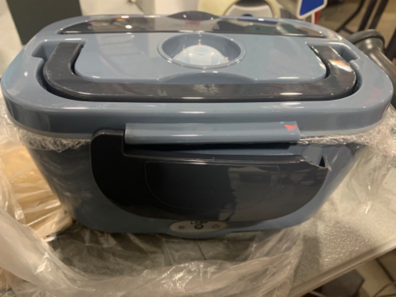 Photo 1 of Vingud Electric Lunch Box, 3 in 1 Heated Lunch Box for adults, Portable Heating Lunch Box with 1.5L Removable Stainless Steel Container for Office/Car/Truck, 110V 24V 12V, 80W-60W, Black Grey