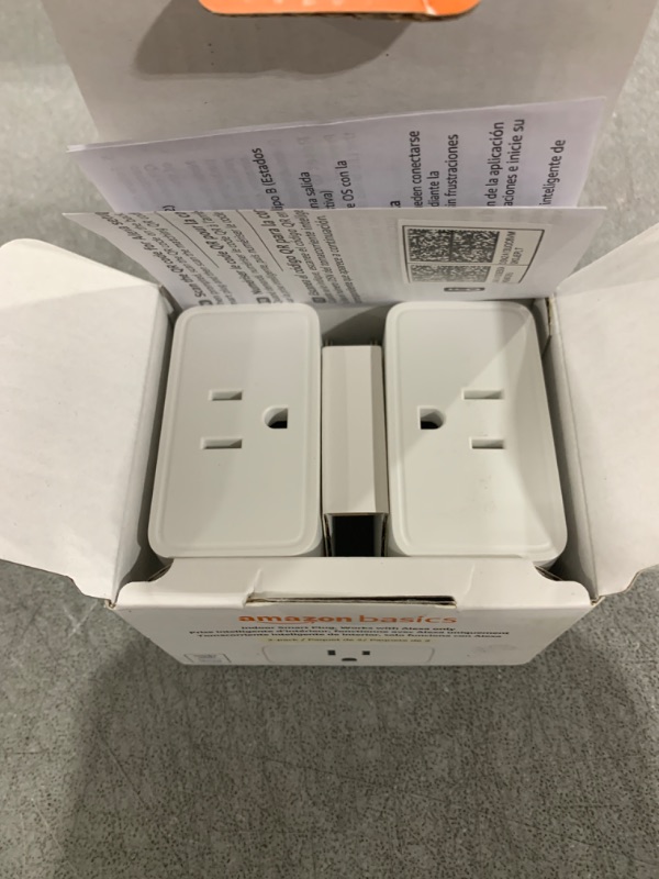 Photo 2 of Amazon Basics Smart Plug, Works with Alexa Only, 2.4 GHz Wi-Fi, No Hub Required, 2-Pack, White