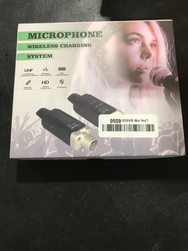 Photo 1 of Facmogu UHF Wireless XLR Transmitter and Receiver w/ 48V Phantom Power, 16 Channel Wireless Mic Adapter for Condenser/Dynamic Mic, Rechargeable XLR Adapte for Guitar Audio Mixer PA System, 164ft Range