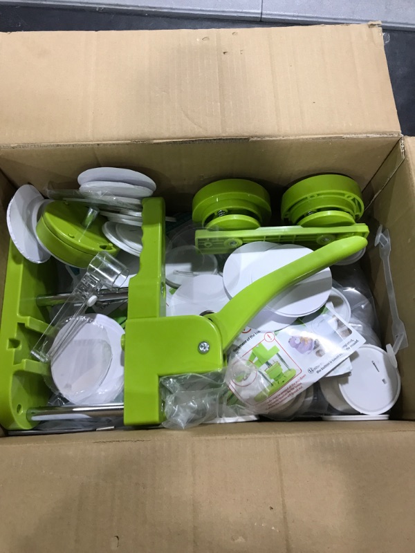 Photo 1 of Happizza Button Maker Machine, 75mm(3 inch) DIY Pin Button Maker Press Machine Kit, Badge Button Press Machine Pin Maker Machine with Free 100pcs Button Parts&Pictures&Circle Cutter&Magic Book