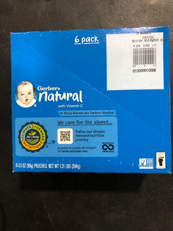 Photo 1 of (Pack of 6) Gerber 2nd Foods Baby Food, 3.5 oz Pouch