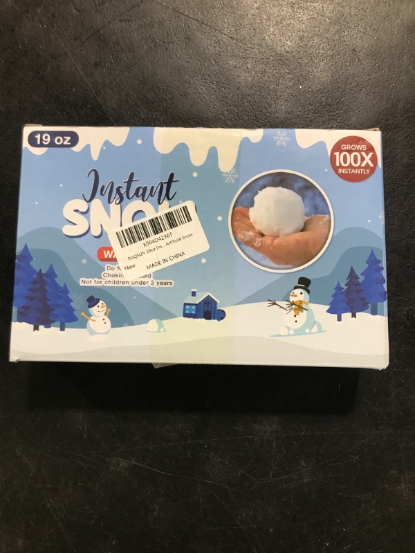 Photo 1 of RGQSUN 19 Ounces Instant Snow Powder Artificial Instant Snow,Fluffy Fake Snow Decoration Snow Sensory Play for Cloud Slime,Snowball Fights,Christmas Decor,DIY,Crafts,Photography