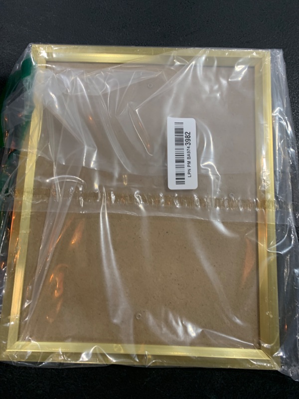Photo 1 of Axeman 8x10 Picture Frame Gold | 8 x 10 Photo Frame with Mat for 5x7 | Plastic 8 by 10 Picture Frames with Plexiglass Set of 1 | Tabletop or Wall Mount Display Vertically or Horizontally - Gold