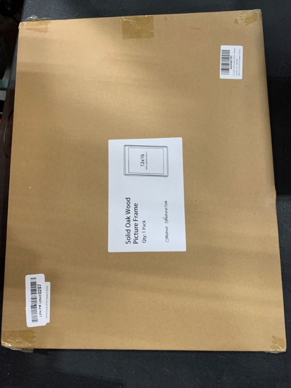 Photo 1 of FLYJOE 12x16 Picture Frame | Solid Oak Wood 12x16 Poster Frame | 12x16 Photo Frame With Mat For 8.5x11 | Tempered Glass And Hanging Hardware Included | 16 By 12 Frame Wood (Natural Oak, 1 Pack)