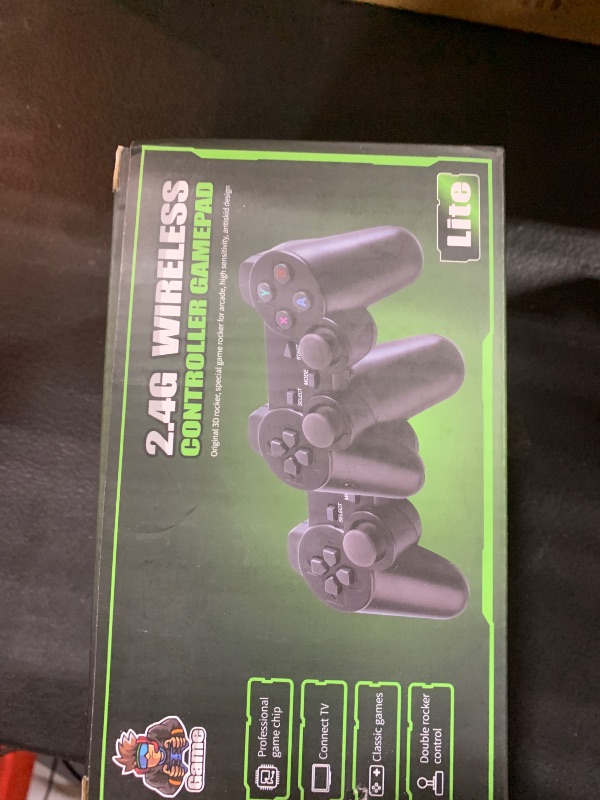 Photo 1 of Wireless Retro Game Console Stick, Nostalgia Gaming Stick, Plug & Play TV Video Gaming Stick with 20000+ Games Built-in, 15 Retro Emulators 64G, 4K HDMI Output, 2 2.4G Wireless Controllers