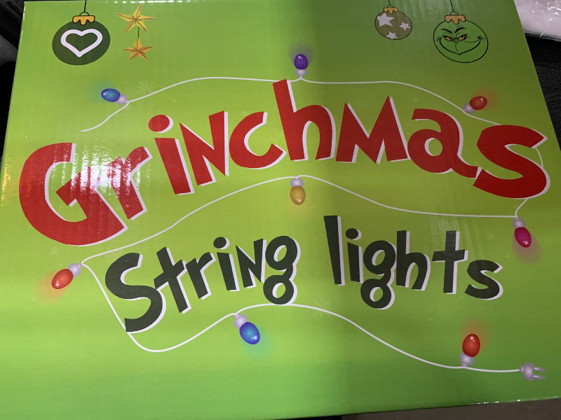 Photo 2 of ?CLEARANE?Griinch Christmas Decorations - 10 Ft 20 LED Indoor/Outdoor Grinch Lights Decor Ornaments for Christmas Tree, Grinch Christmas Decorations for Party Home Bedroom Wall, Battery Powered