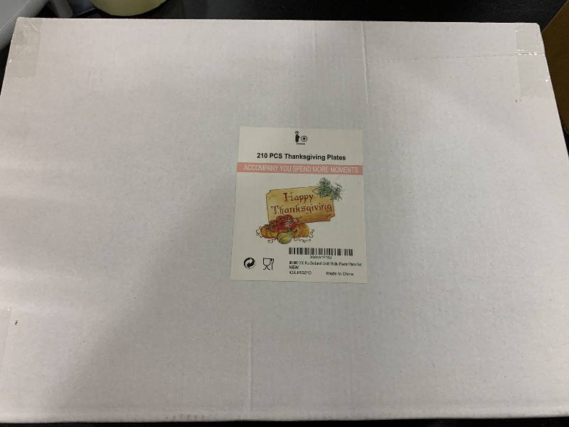Photo 1 of “Hello Autumn” 210Pcs Thanksgiving Plates and Napkins Sets Include 60 Plates,30 Knives,30 Forks,30 Spoons,30 Cups,30 Napkins for Thanksgiving Party With The Joy of A Bountiful Harvest of Wheat Ears