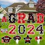 Photo 1 of 14 PCS 2024 Graduation Decorations 16 Inch Waterproof Graduation Yard Signs Large Congrats Grad Yard Signs Class of 2024 Graduation Yard Sign with Stakes for Graduation Party Decorations Supplies(Red