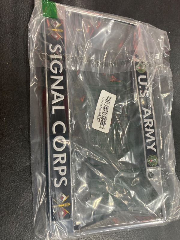 Photo 1 of U.S. Army Signal Corps Chrome License Plate Frame