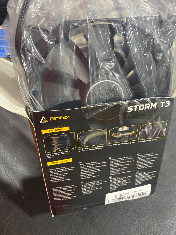 Photo 1 of Antec 30mm Thickness Fans, 140mm x 30mm Case Fans, PWM Fans, 1500RPM, 95.44CFM, 1.94mmH?O, 4 Pin PWM Connector, 140mm Fan, Storm T3 Series 3 Packs