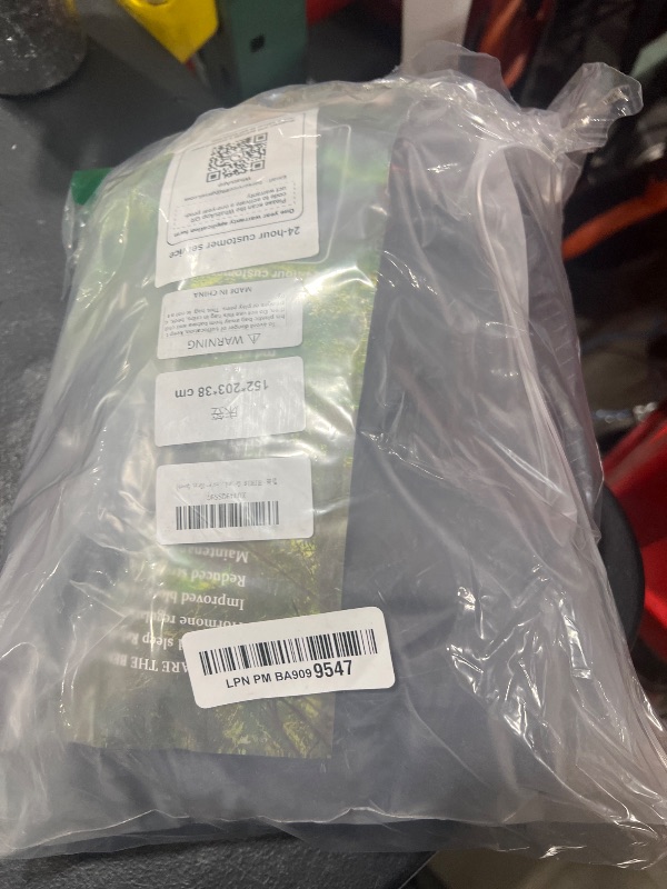 Photo 1 of HLLBLL® Grounding Fitted Sheets, Grounded Sheet for Improved Sleep,90% Cotton + 10% Pure Silver,Contains Static grounding Wire Test Pen and Socket Tester (Gray, Queen)