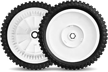 Photo 1 of 180775 180773 Front Wheels Compatible with Craftsman, Sears, AYP, Poulan Pro, Snapper, Jonesred Lawn Mower, 2 Pack Drive Wheels Replace for Oregon 72-077, 180767 White