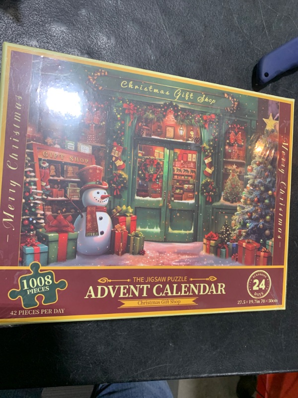 Photo 1 of WENMER Puzzle Advent Calendar 2024, Advent Puzzles for Adults 2024, 1008 Pieces Christmas Gift Shop Jigsaw Puzzle, 24 Day Christmas Countdown Calendar Puzzle, Advent Calendar Puzzle Gift for Family Friends and Kids 19.7in x 27.5in