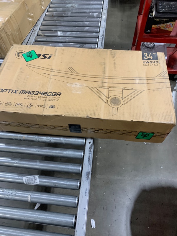 Photo 1 of MSI Optix MAG342CQR 1500R Curvature 21:9 Aspect Ratio Narrow Bezel 1ms 3440 x 1440 (UWQHD) 144Hz Refresh Rate Tilt/Swivel/Height/Pivot Adjustment 34" AMD Freesync Gaming Curved Monitor, Black