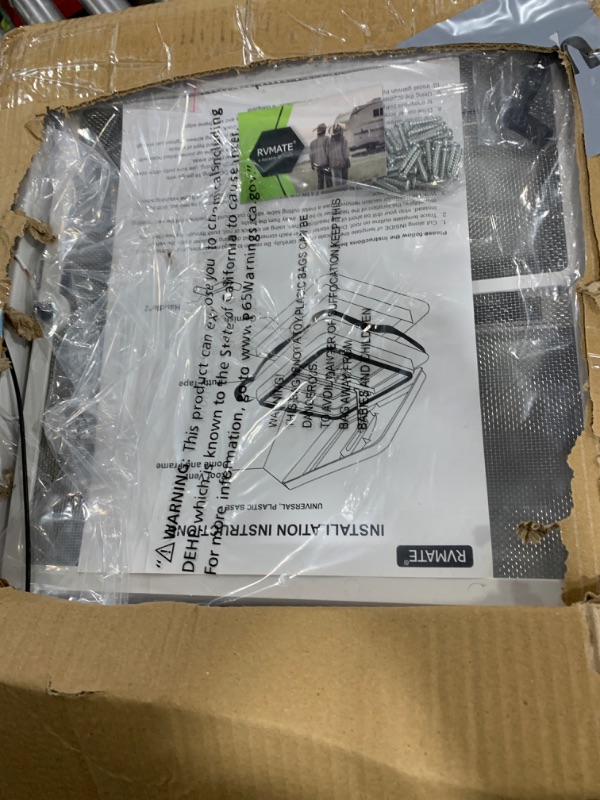 Photo 1 of RVMATE 14" RV Roof Vent Fan for RV/Camper/Trailer, RV Roof Vent White with 12V RV Vent Fan 6" Blades