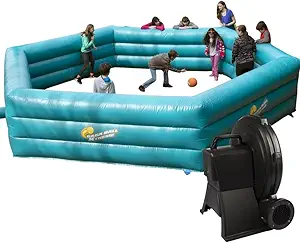 Photo 1 of Gaga Ball Pit Inflatable 20' Court w Electric Air Pump -Inflates in Under 4 Minutes, Thicker & 4 Ft Higher Walls than Competitors- Indoor &Outdoor Recess & Playground Activity - Holiday Xmas Gift