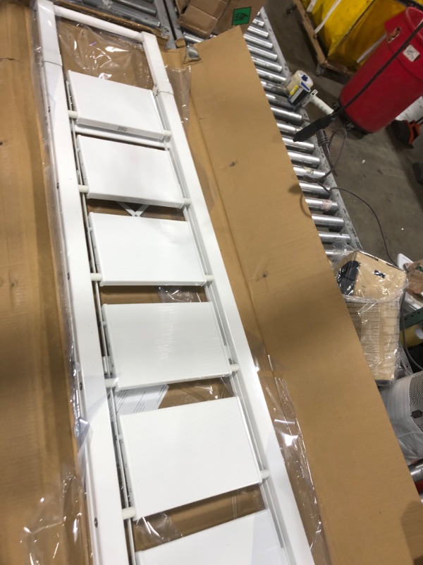 Photo 1 of GameGem Step Ladder 6 Step Folding, Aluminum Ladders for High Ceilings, Tall Closet, Cabinet, 6 ft Lightweight Step Ladder with Anti-Slip Foot for Home Use, 330Lbs Load, White