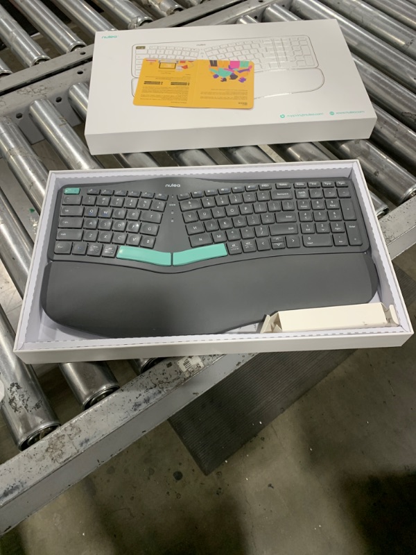 Photo 1 of Nulea RT05B Wireless Ergonomic Keyboard, Split Keyboard with Cushioned Wrist Rest, Bluetooth and USB Connectivity, USB-C Rechargeable, Compatible with Windows Mac